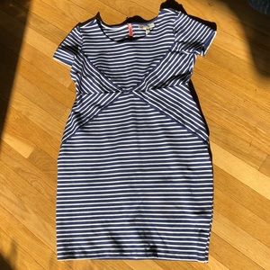 Jessica Simpson striped maternity dress